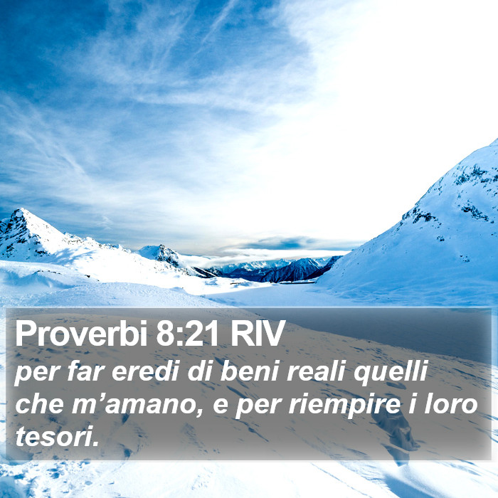Proverbi 8:21 RIV Bible Study