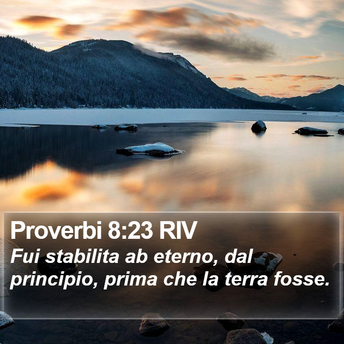 Proverbi 8:23 RIV Bible Study