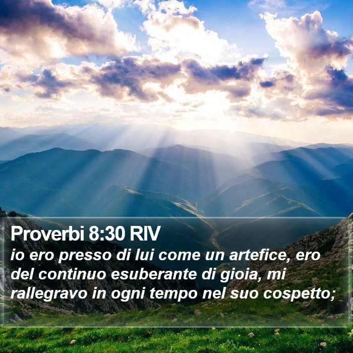 Proverbi 8:30 RIV Bible Study