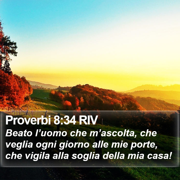 Proverbi 8:34 RIV Bible Study