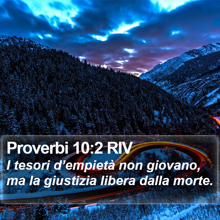 Proverbi 10:2 RIV Bible Study