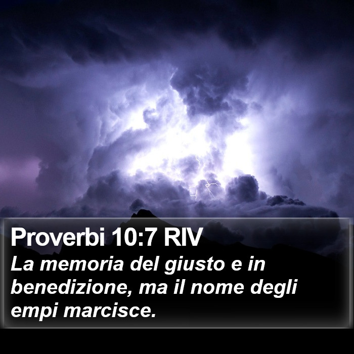 Proverbi 10:7 RIV Bible Study