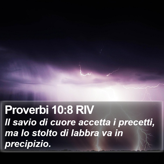 Proverbi 10:8 RIV Bible Study