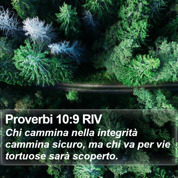 Proverbi 10:9 RIV Bible Study