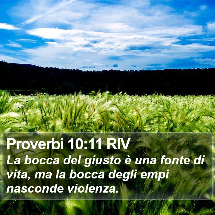 Proverbi 10:11 RIV Bible Study