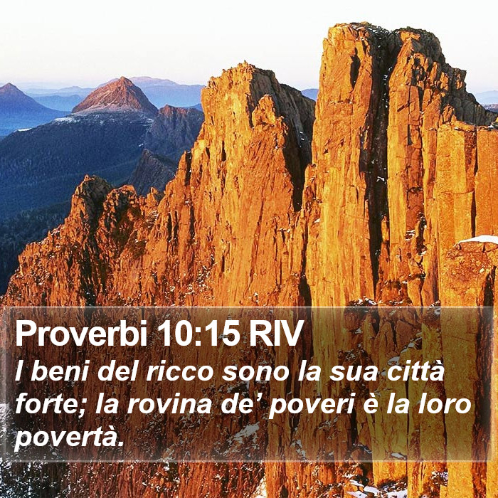 Proverbi 10:15 RIV Bible Study