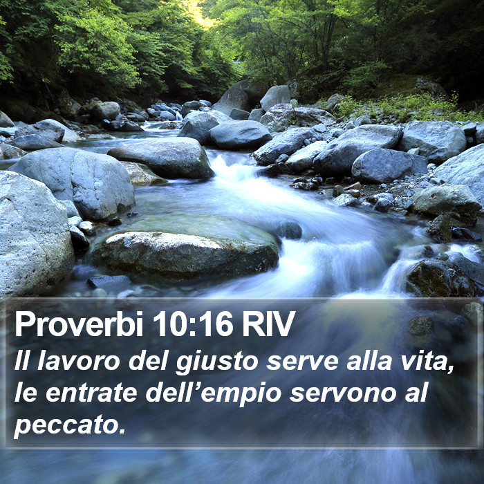 Proverbi 10:16 RIV Bible Study