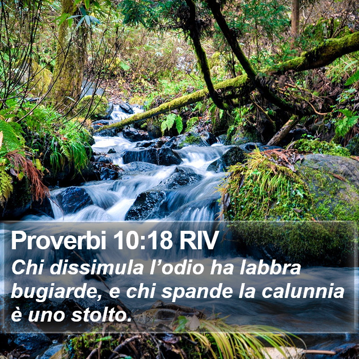 Proverbi 10:18 RIV Bible Study