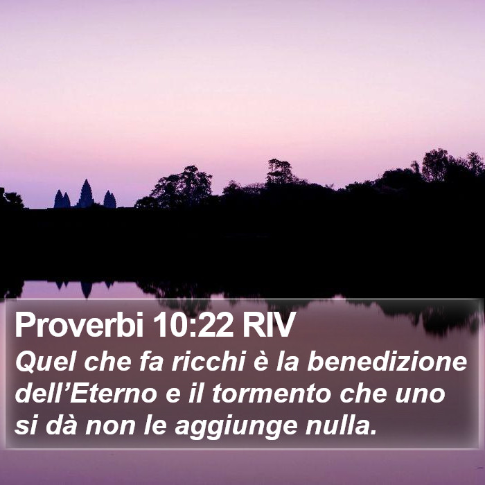 Proverbi 10:22 RIV Bible Study