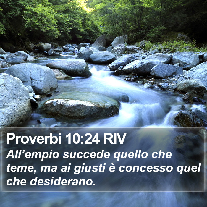 Proverbi 10:24 RIV Bible Study