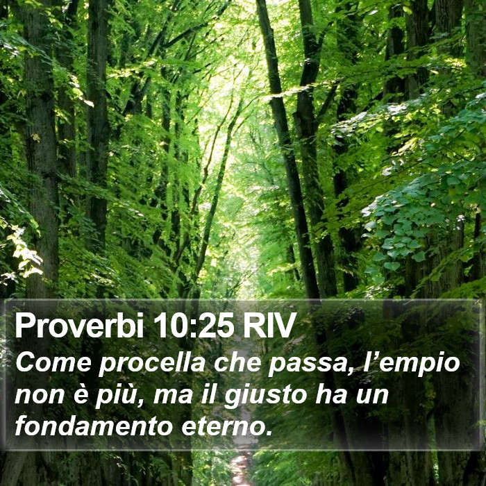 Proverbi 10:25 RIV Bible Study