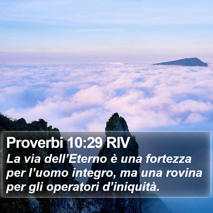 Proverbi 10:29 RIV Bible Study