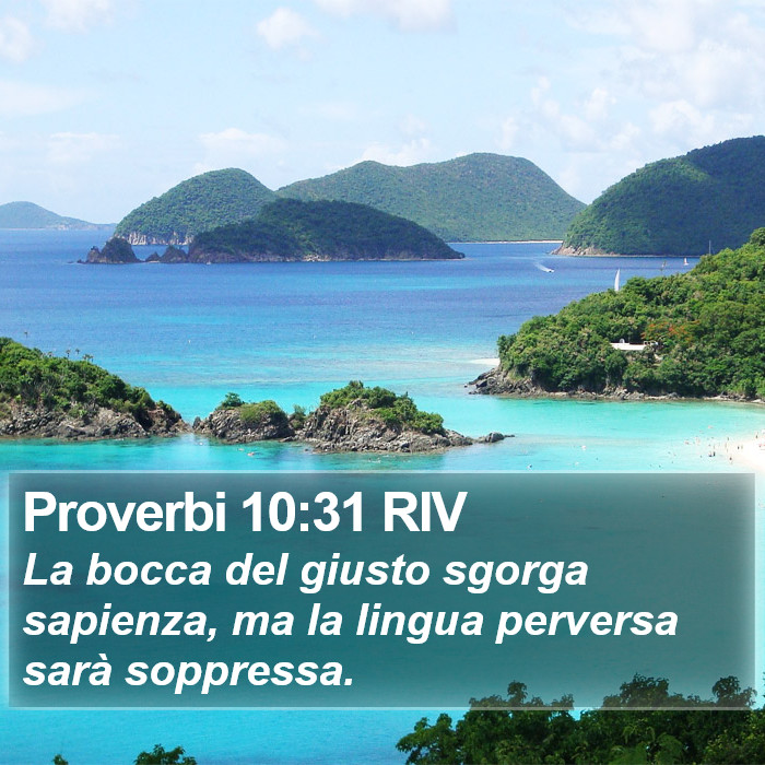 Proverbi 10:31 RIV Bible Study