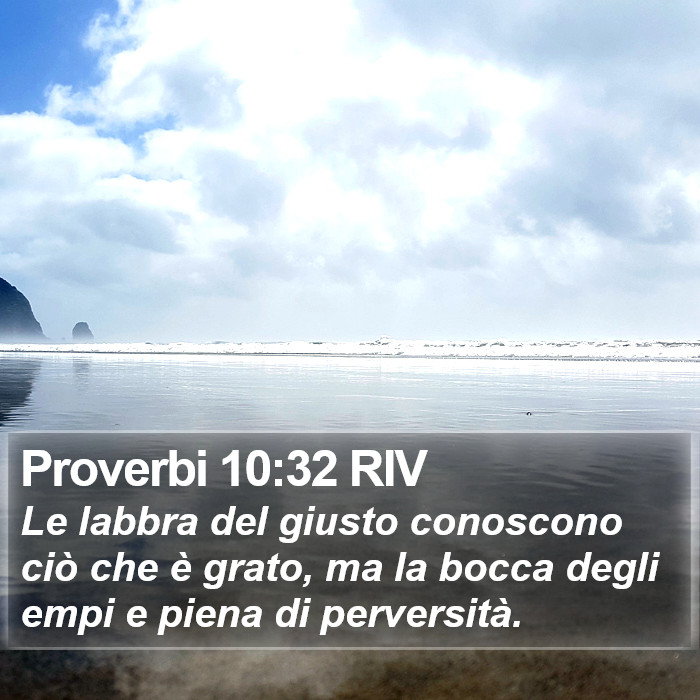 Proverbi 10:32 RIV Bible Study