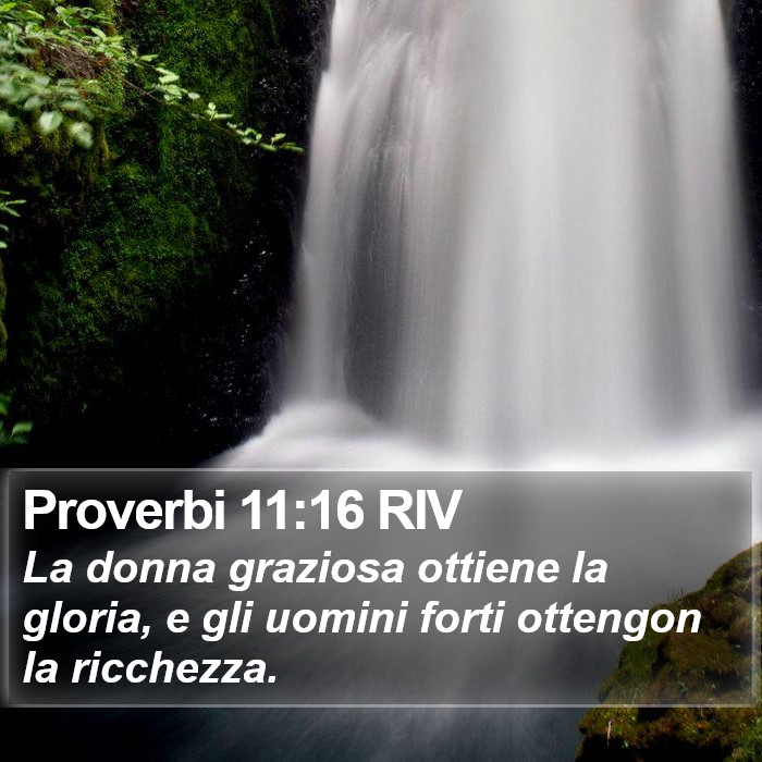 Proverbi 11:16 RIV Bible Study