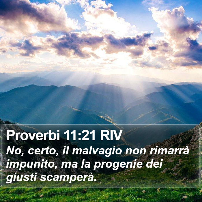 Proverbi 11:21 RIV Bible Study