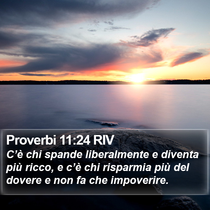Proverbi 11:24 RIV Bible Study