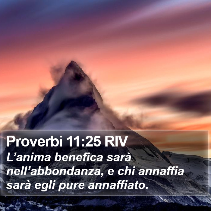 Proverbi 11:25 RIV Bible Study