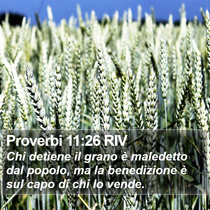 Proverbi 11:26 RIV Bible Study