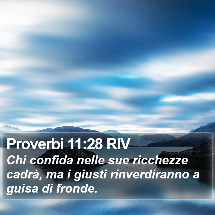 Proverbi 11:28 RIV Bible Study