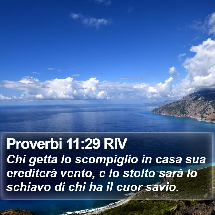 Proverbi 11:29 RIV Bible Study