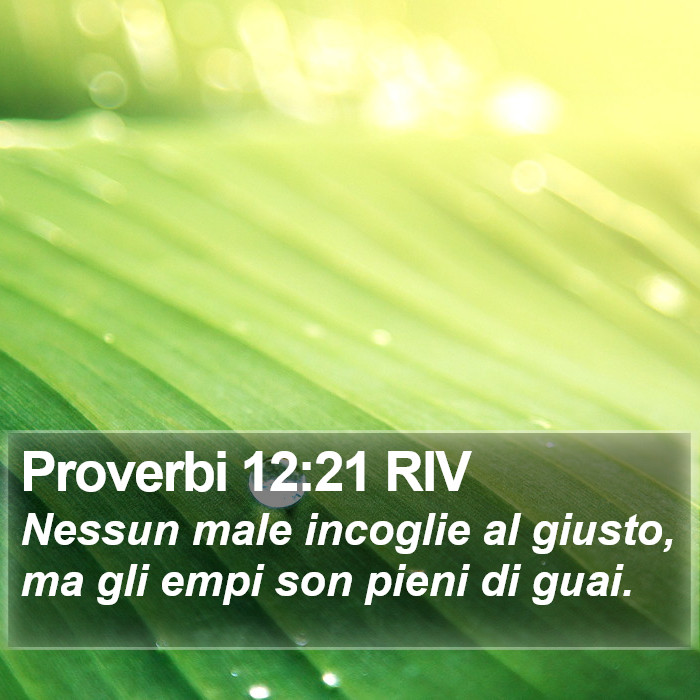 Proverbi 12:21 RIV Bible Study
