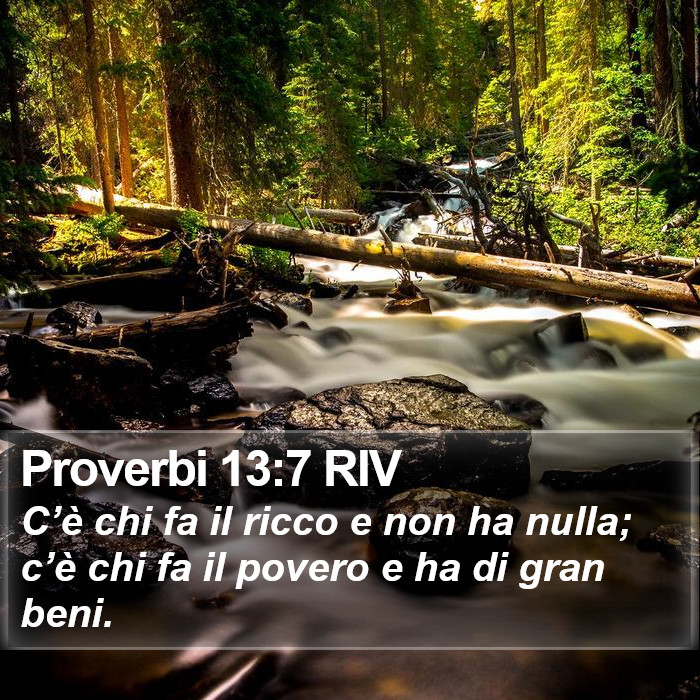 Proverbi 13:7 RIV Bible Study