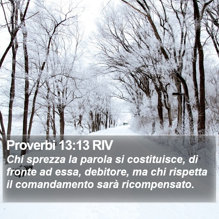 Proverbi 13:13 RIV Bible Study