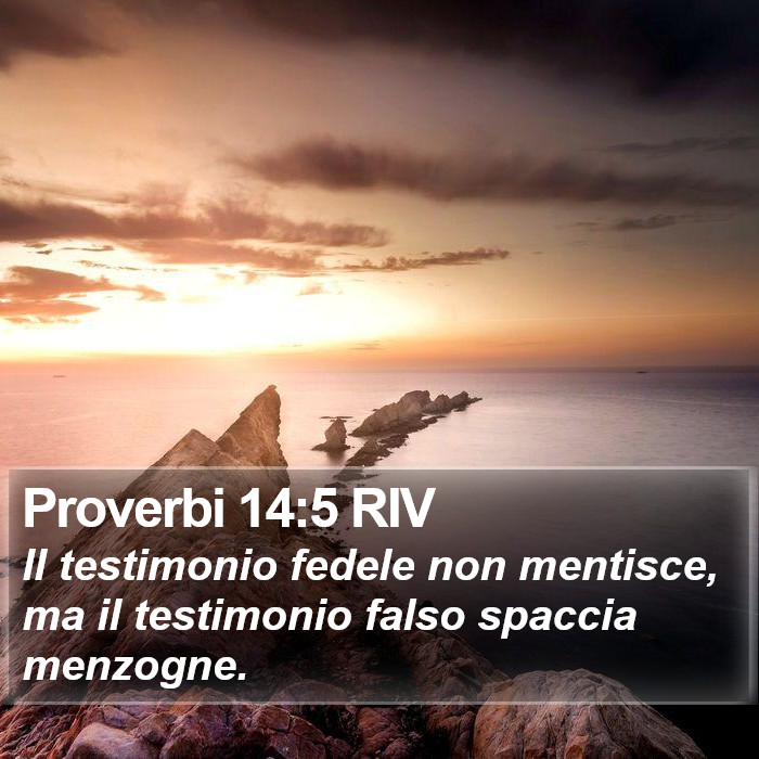 Proverbi 14:5 RIV Bible Study