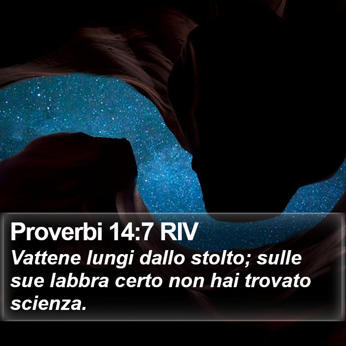 Proverbi 14:7 RIV Bible Study