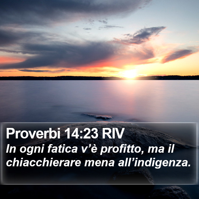 Proverbi 14:23 RIV Bible Study