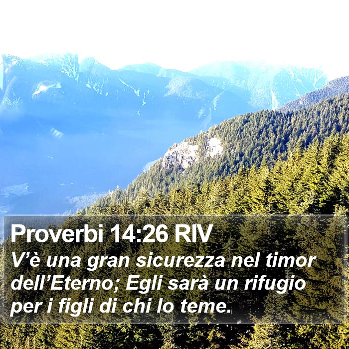 Proverbi 14:26 RIV Bible Study