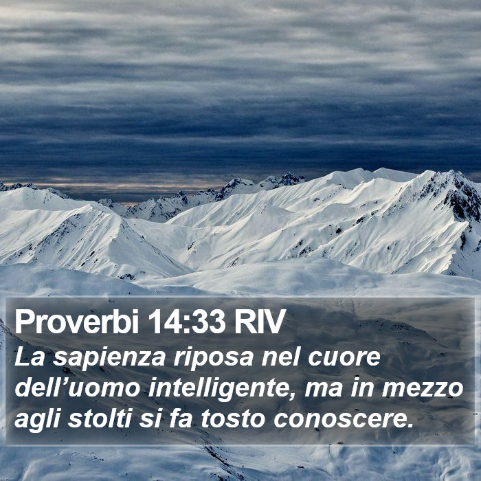 Proverbi 14:33 RIV Bible Study