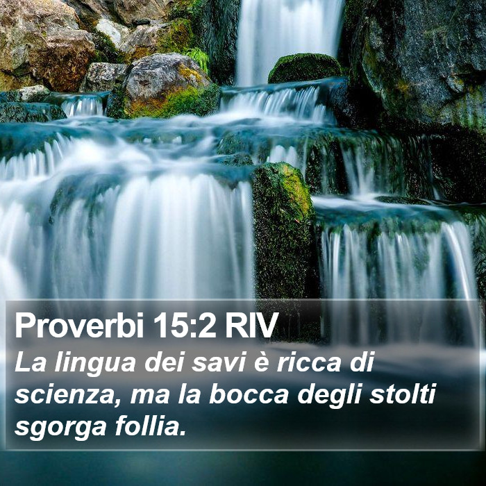 Proverbi 15:2 RIV Bible Study