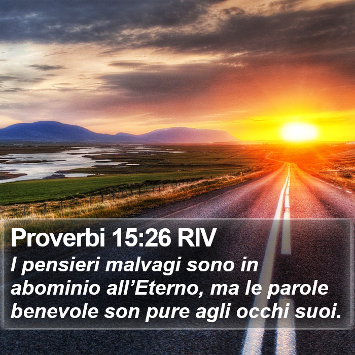 Proverbi 15:26 RIV Bible Study