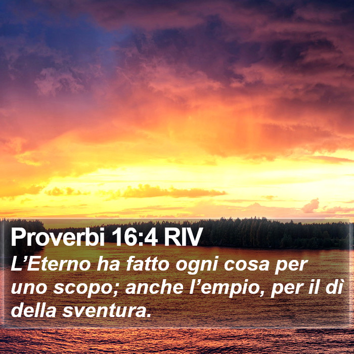 Proverbi 16:4 RIV Bible Study