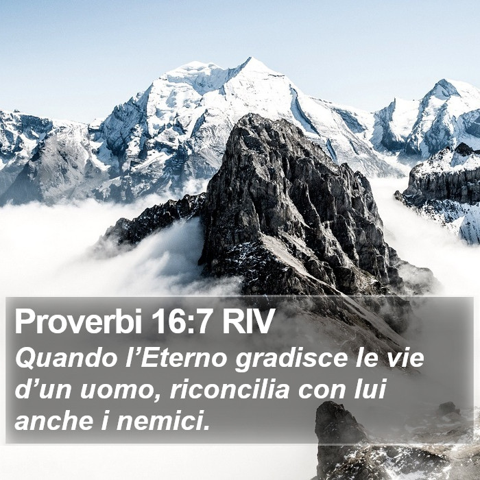 Proverbi 16:7 RIV Bible Study