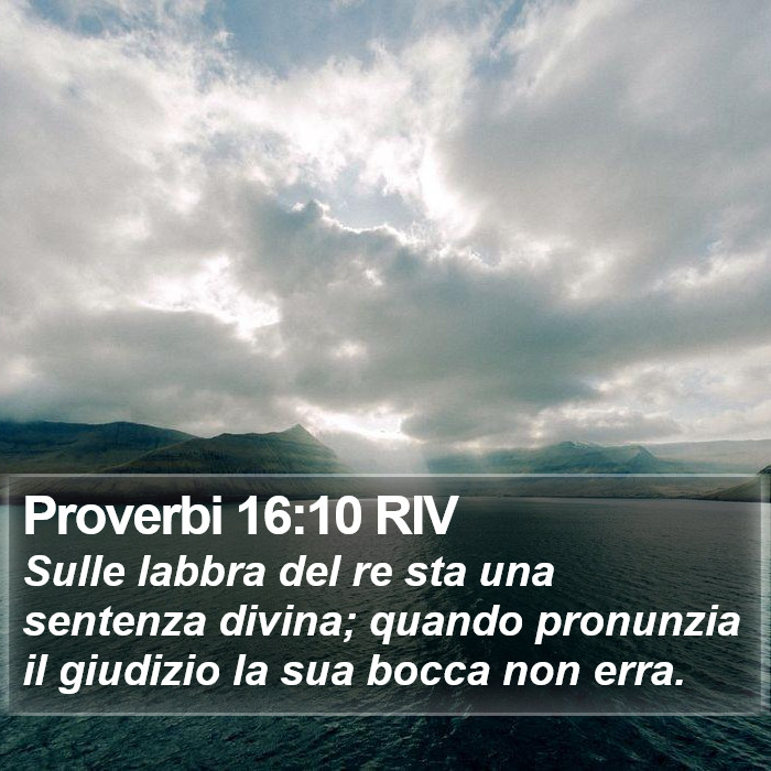 Proverbi 16:10 RIV Bible Study