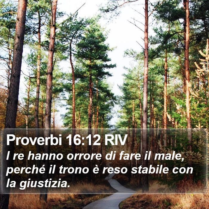 Proverbi 16:12 RIV Bible Study