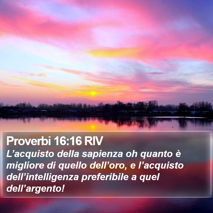 Proverbi 16:16 RIV Bible Study