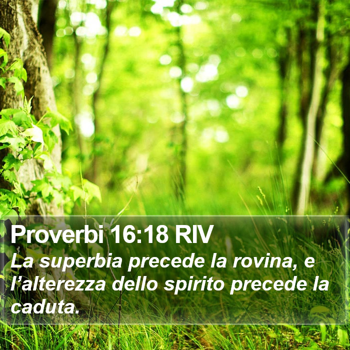 Proverbi 16:18 RIV Bible Study