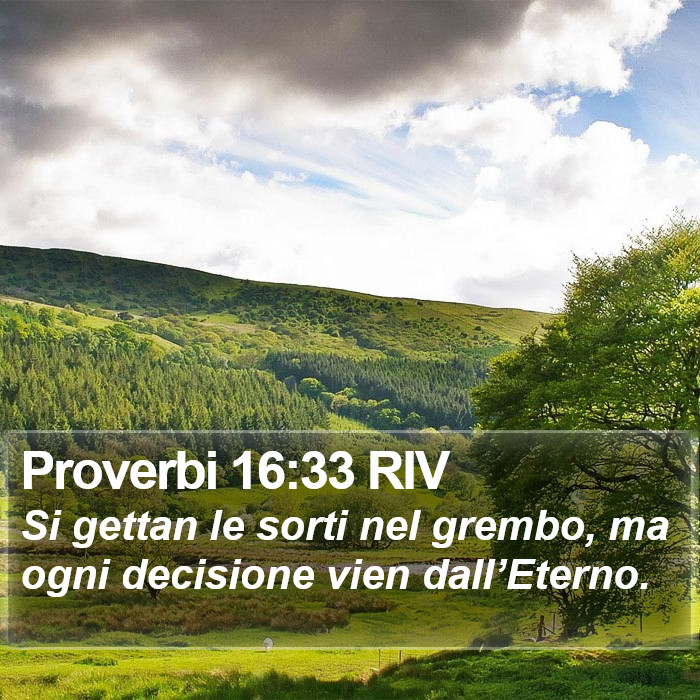 Proverbi 16:33 RIV Bible Study