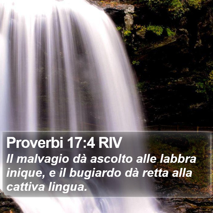 Proverbi 17:4 RIV Bible Study