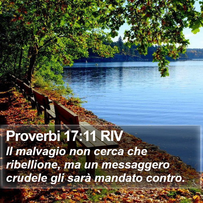 Proverbi 17:11 RIV Bible Study