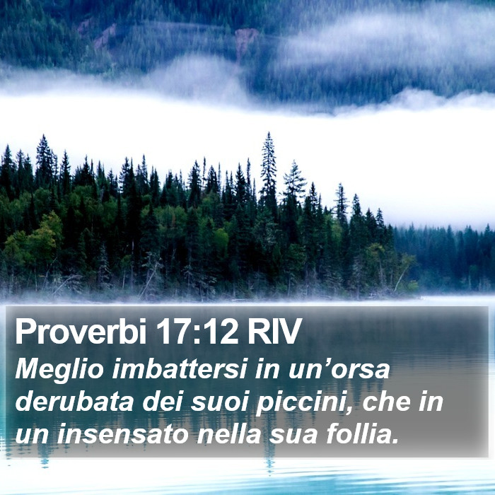 Proverbi 17:12 RIV Bible Study