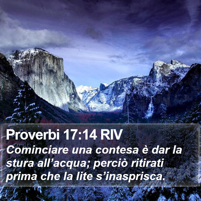 Proverbi 17:14 RIV Bible Study