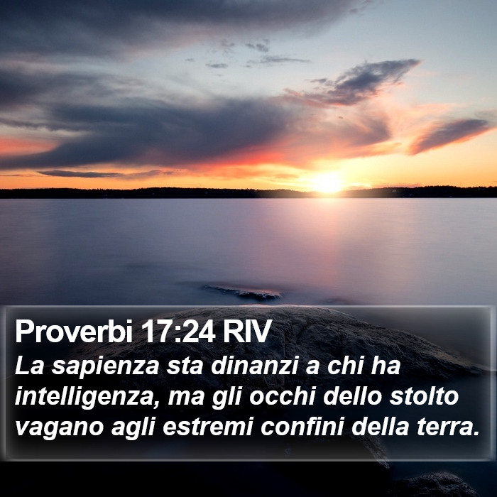 Proverbi 17:24 RIV Bible Study