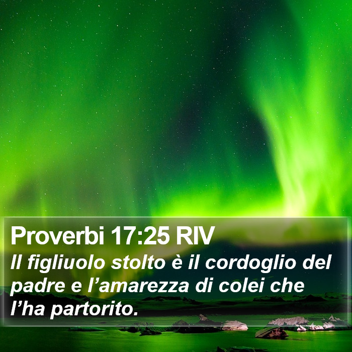 Proverbi 17:25 RIV Bible Study