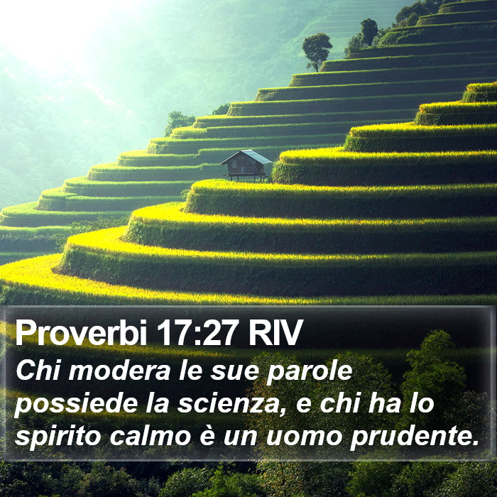 Proverbi 17:27 RIV Bible Study