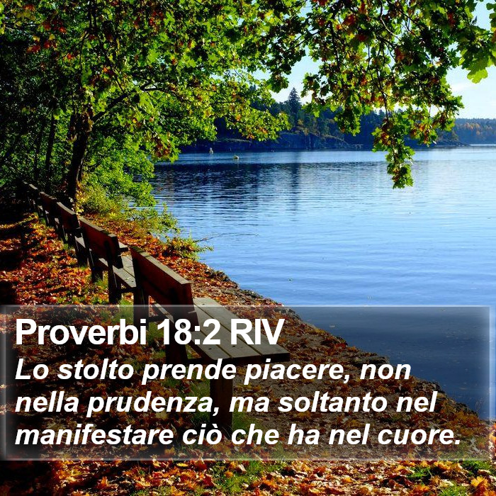 Proverbi 18:2 RIV Bible Study